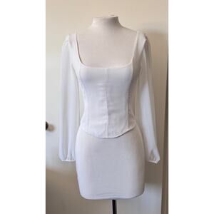NWT Wilfred Grace Top in Light Birch White Size Small